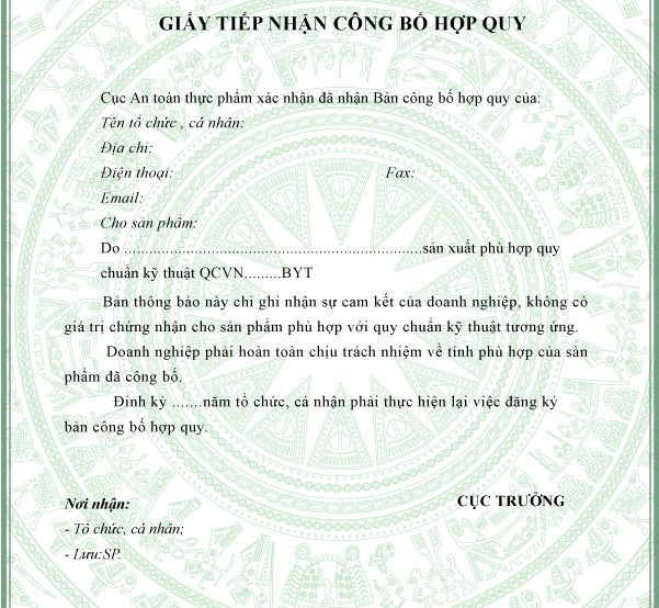 HƯỚNG DẪN VIỆC CÔNG BỐ HỢP QUY VÀ CÔNG BỐ PHÙ HỢP QUY ĐỊNH AN TOÀN THỰC PHẨM