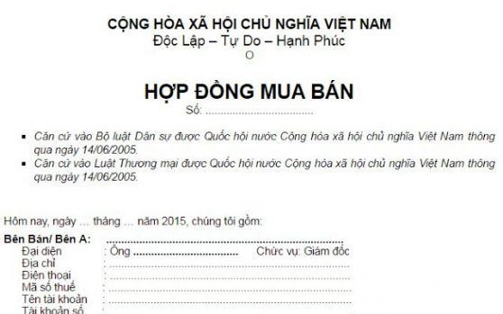Thực hiện hợp đồng mua bán trong thời hạn bao lâu?