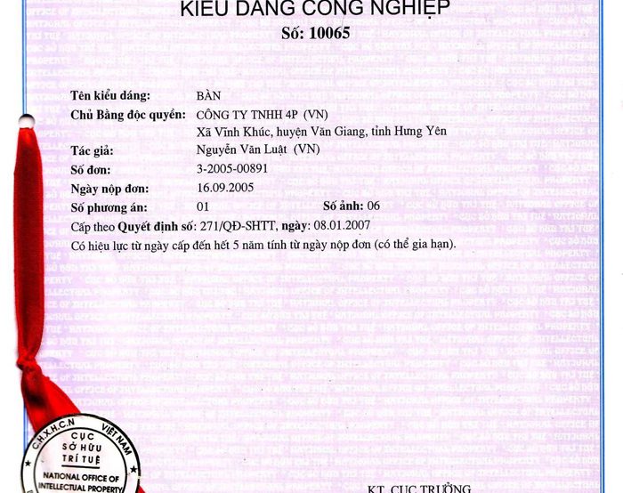 Gia hạn văn bằng bảo hộ