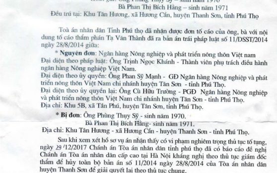 Vụ “Thẩm phán bị “tố” ra bản án trái luật”: Ủy ban Tư pháp của Quốc hội đề nghị báo cáo trước ngày 25/8