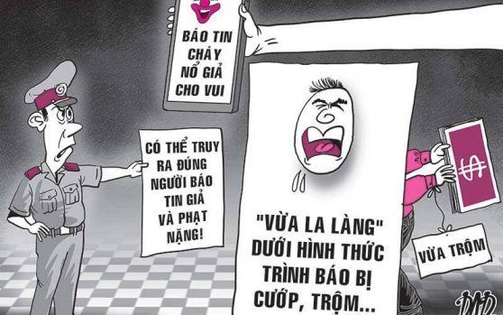 XỬ PHẠT HÀNH CHÍNH ĐỐI VỚI HÀNH VI BÁO TIN GIẢ ĐẾN CÁC ĐƯỜNG DÂY NÓNG